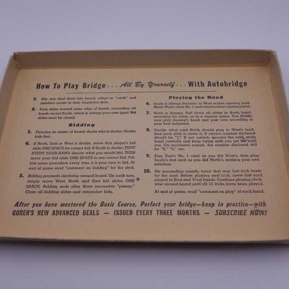 AUTO BRIDGE Play-Yourself Bridge Game by ACTUAL PLAY with CHARLES H. GOREN - Picture 7 of 16